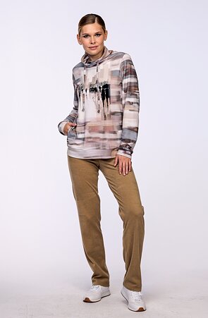 Fleecové velbloudí dámské kalhoty s užšími nohavicemi 380