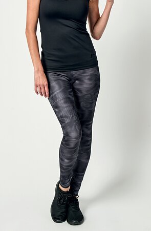 Sportovní šedočerné dámské legíny 365