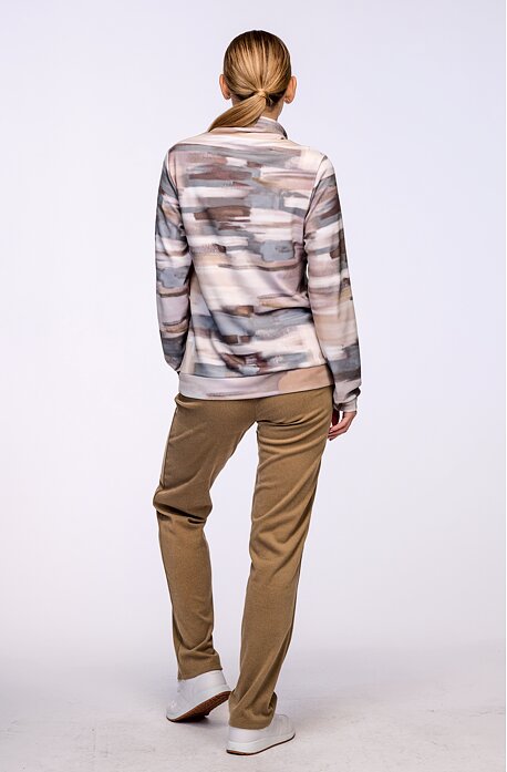 Fleecové velbloudí dámské kalhoty s užšími nohavicemi 380