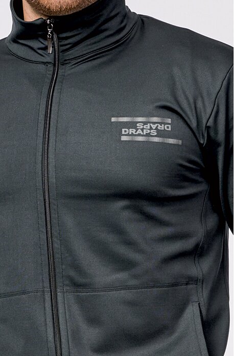 Černá sportovní pánská mikina s potiskem 497