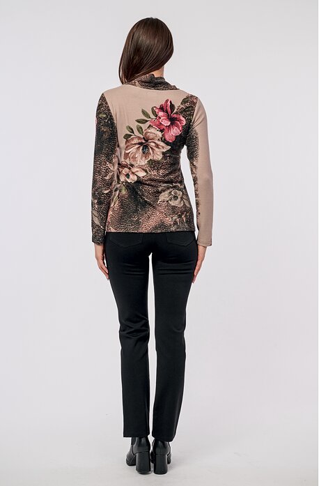 Černé dlouhé dámské kalhoty s kapsami 359