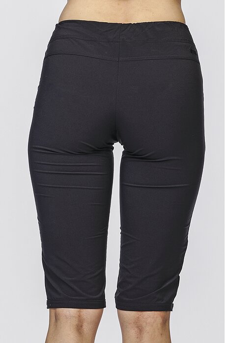 Funkční černé dámské 3/4 kalhoty s rozparkem 296 sil