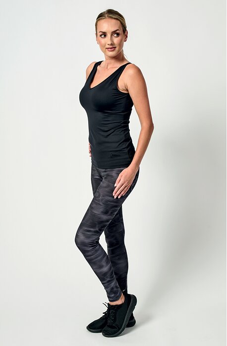 Sportovní šedočerné dámské legíny 365