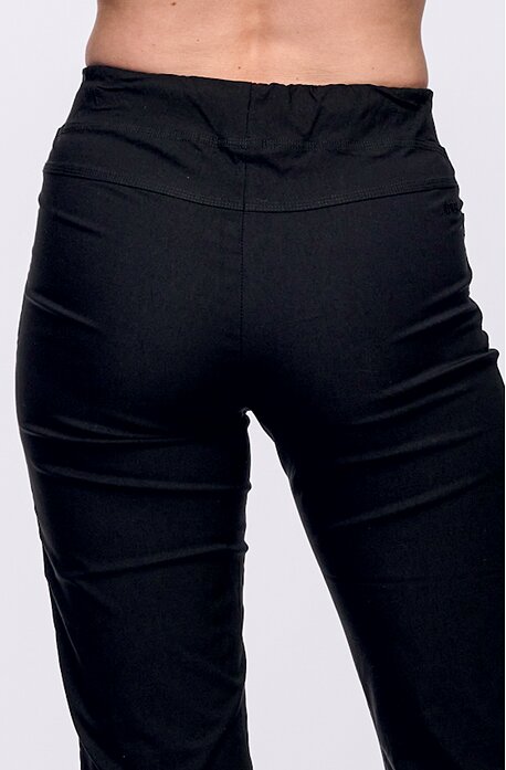 Dlouhé rovné černé dámské kalhoty 375 mic