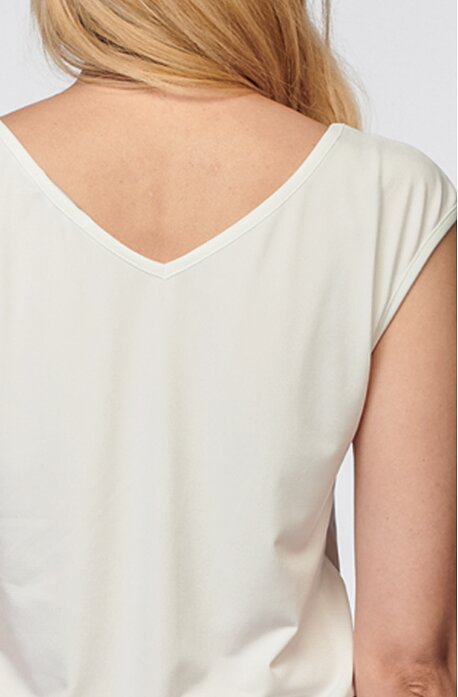 Elegantní smetanová dámská halenka do gumičky 7736